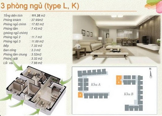 Thiết kế căn hộ L, K