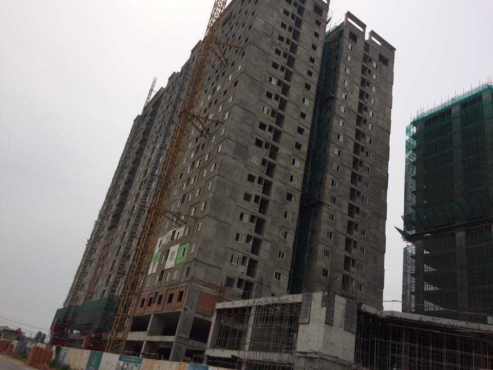 Block A3 đang hoàn thiện và Block A1 cũng đã lên tầng 15.