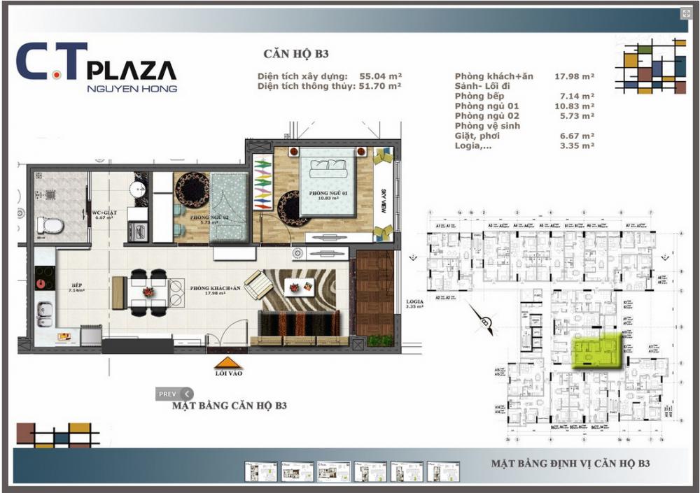 Thiết kế căn hộ B3