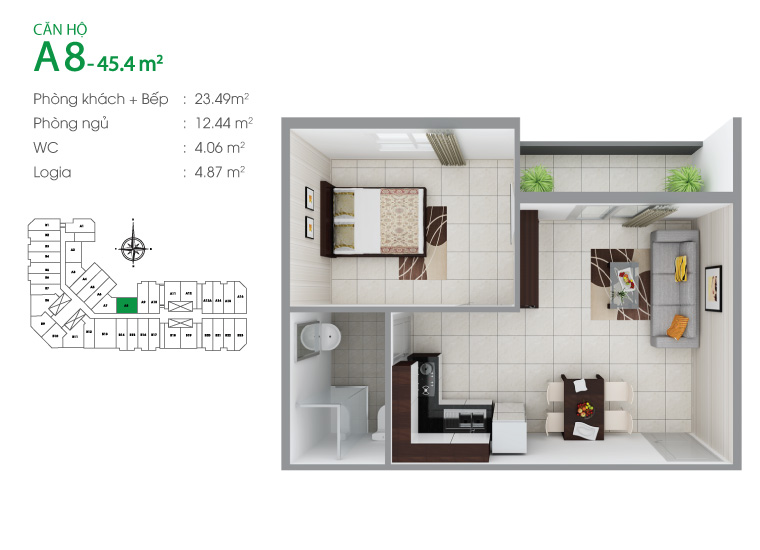 Thiết kế căn hộ A8
