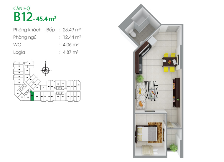 Thiết kế căn hộ B12