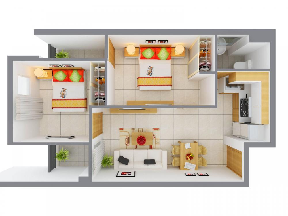 Thiết kế căn hộ E