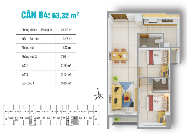 Thiết kế căn hộ B4