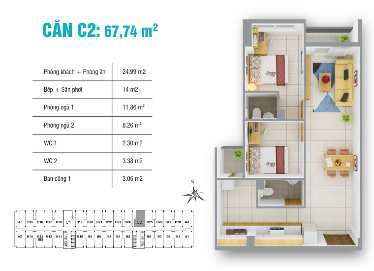 Thiết kế căn hộ C2