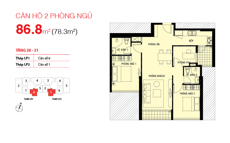 Thiết kế căn hộ 06-LP1, 01-LP2
