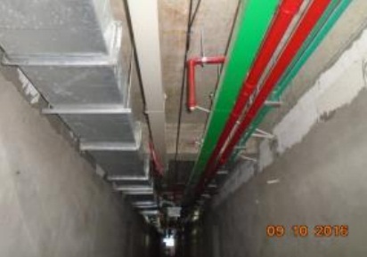 Gia công lắp đặt ống cấp nước, ống chữa cháy tầng 14