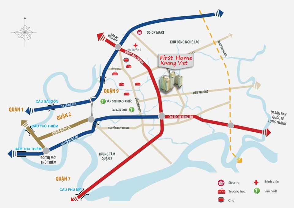 Vị trí dự án First Home Premium Khang Việt