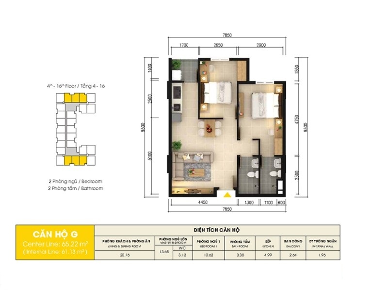 Thiết kế căn hộ G