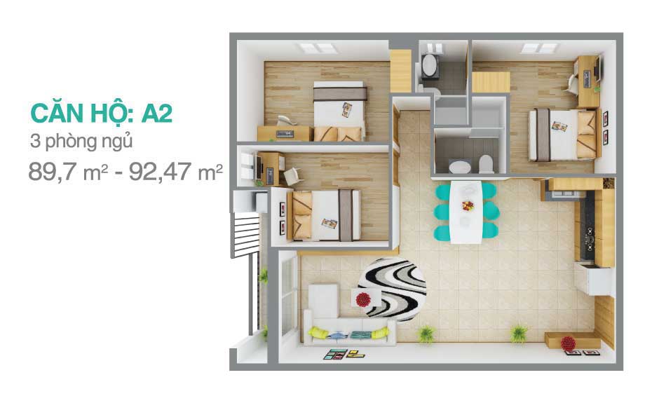 Thiết kế căn hộ A2