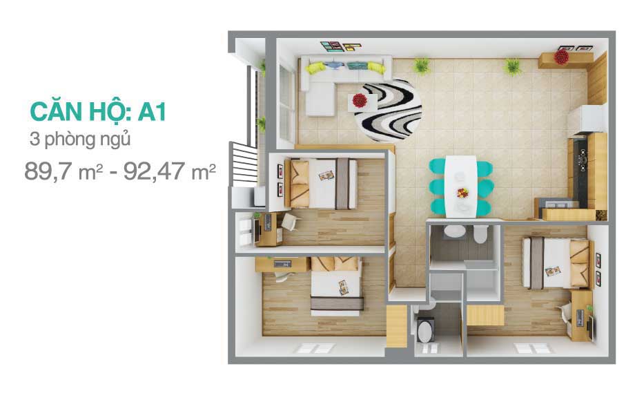 Thiết kế căn hộ A1