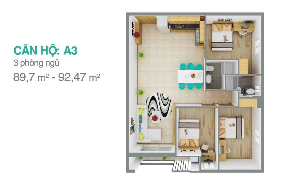 Thiết kế căn hộ A3