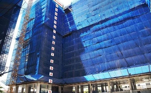 Đang hoàn thiện phần thân Block A