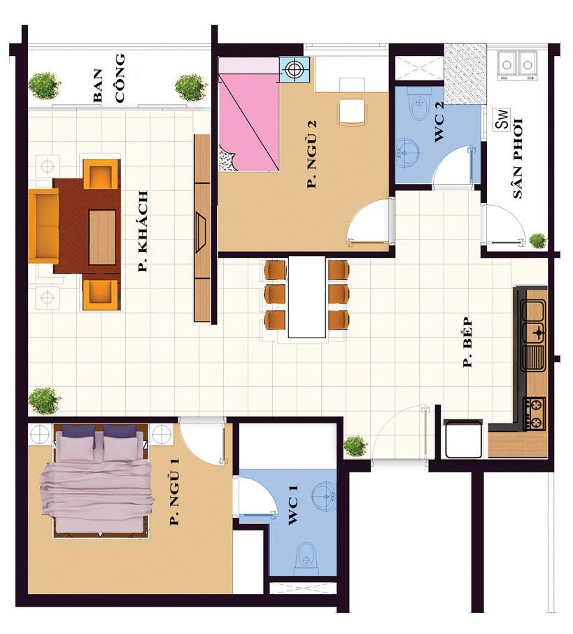 Thiết kế căn hộ C
