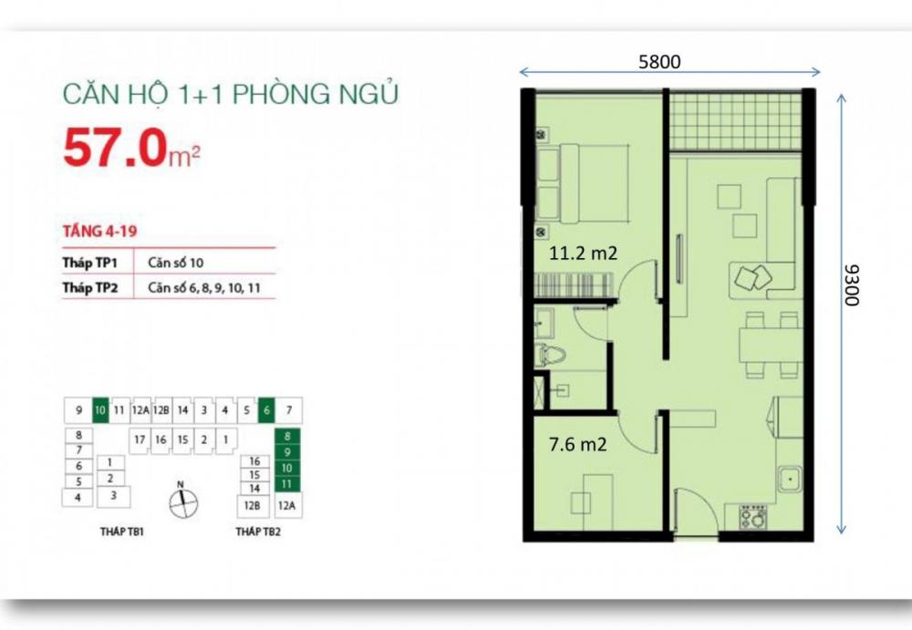 Thiết kế căn hộ 6, 8, 9, 10, 11