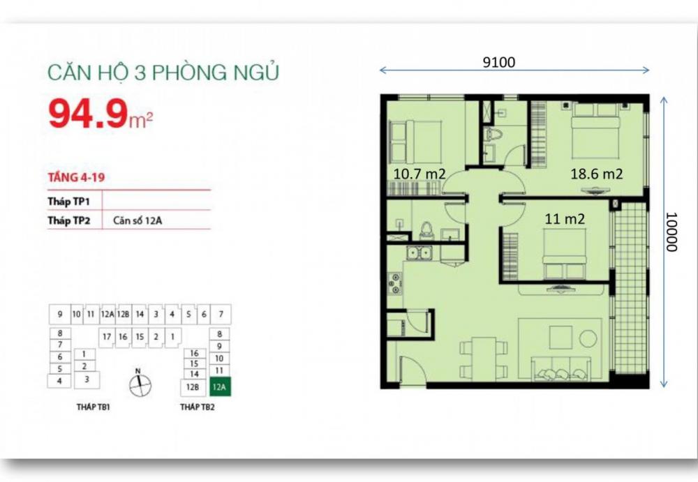 Thiết kế căn hộ 12A