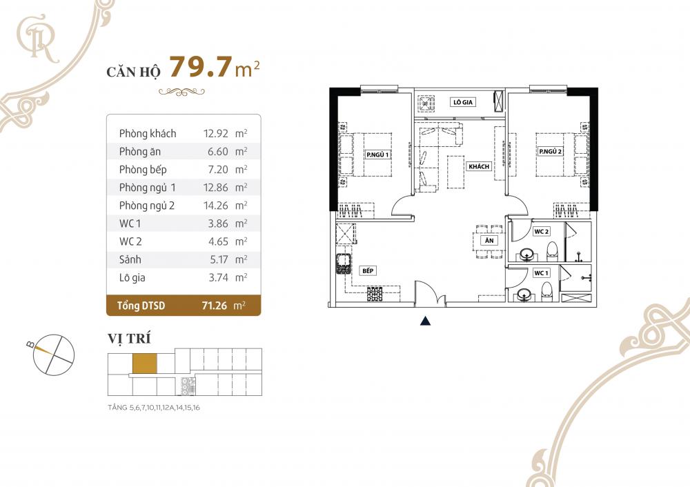 Thiết kế căn hộ 79.7m2