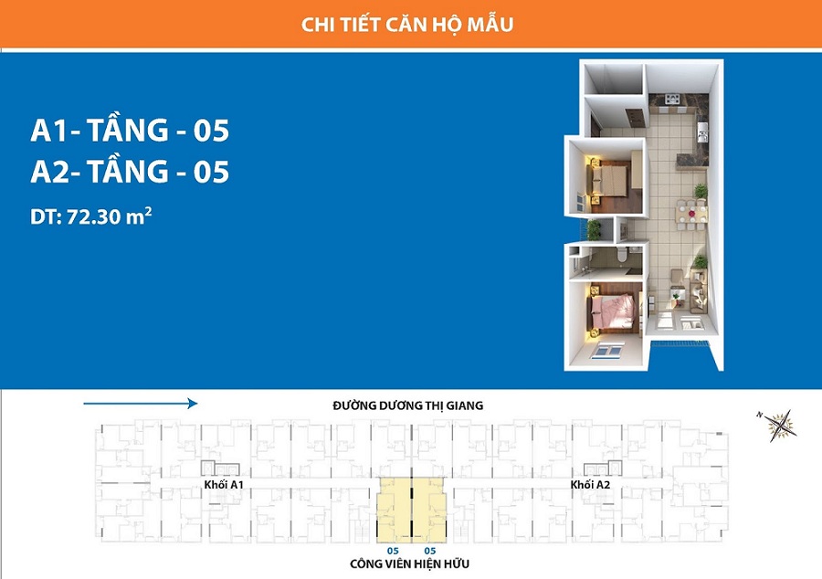 Thiết kế căn hộ tầng 05