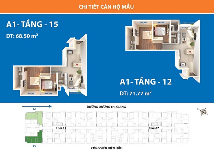 Thiết kế căn hộ tầng 15