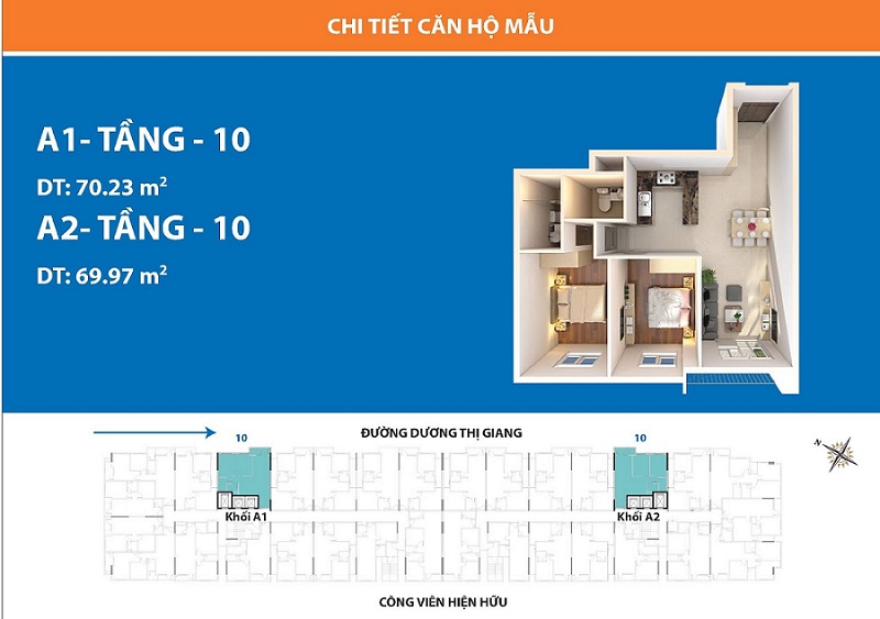 Thiết kế căn hộ tầng 10