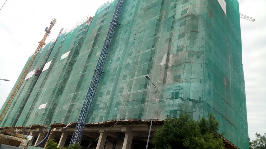 Block A hiện đang trong quá trình xây tô hoàn thiện