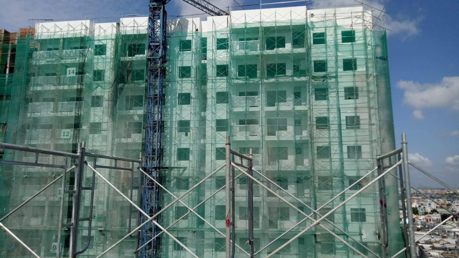 Block A hiện đang trong quá trình xây tô hoàn thiện