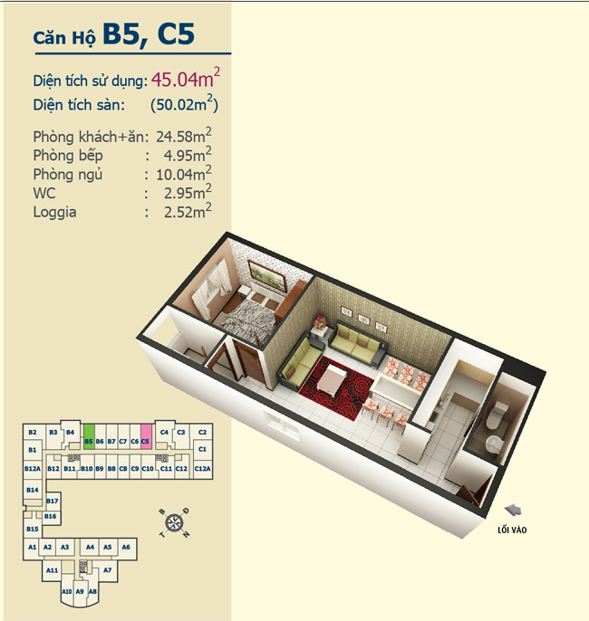 Thiết kế căn hộ B5, C5