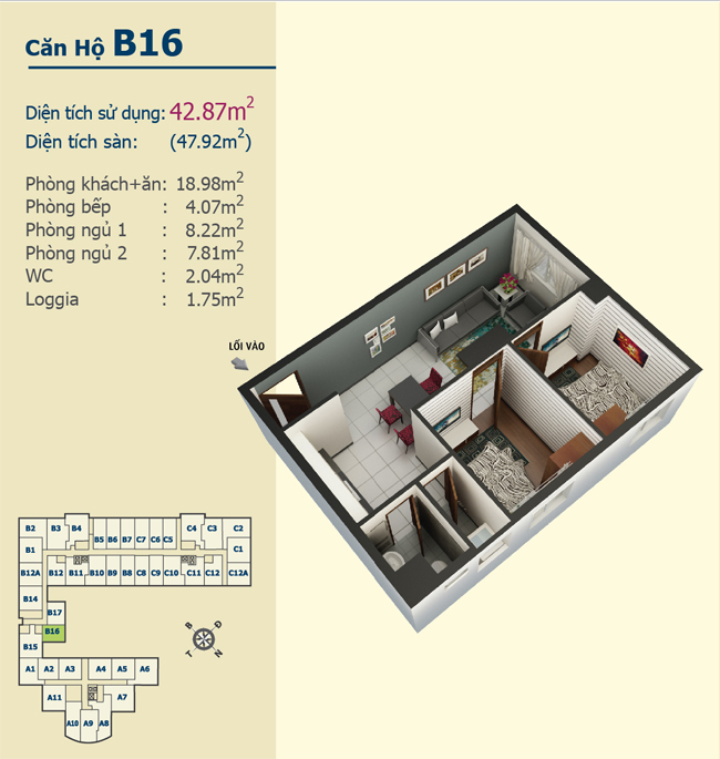 Thiết kế căn hộ B16