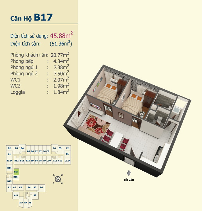 Thiết kế căn hộ B17