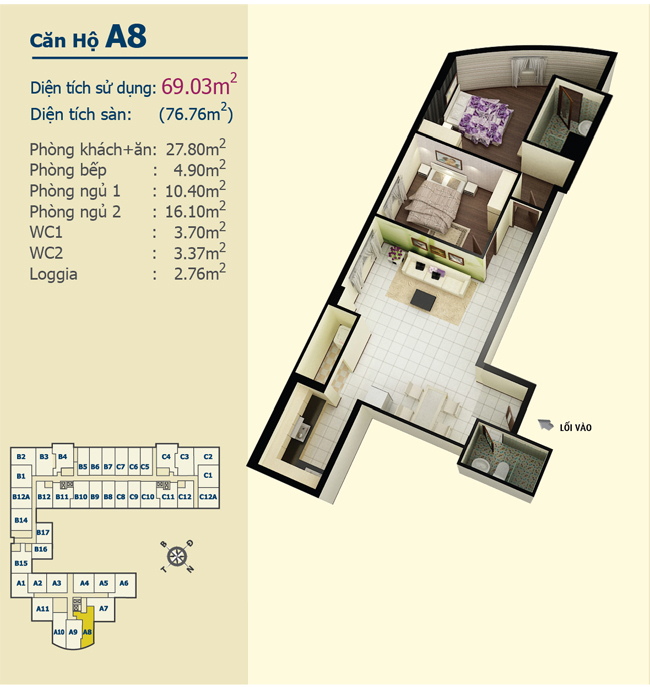 Thiết kế căn hộ A8