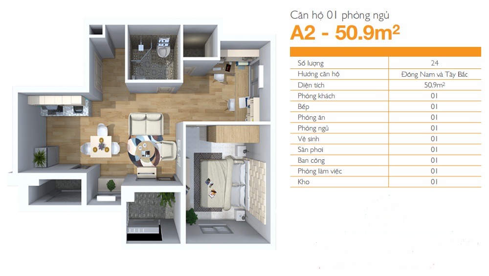 Thiết kế căn hộ A2