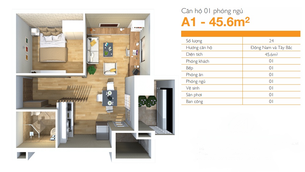 Thiết kế căn hộ A1