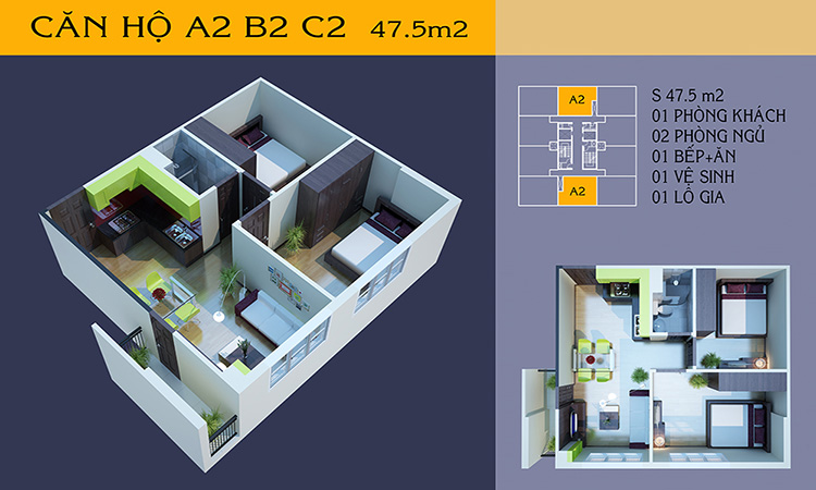 Thiết kế căn hộ A2-B2-C2