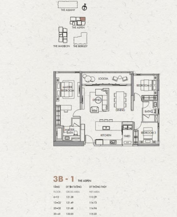 Thiết kế căn hộ 3B-1