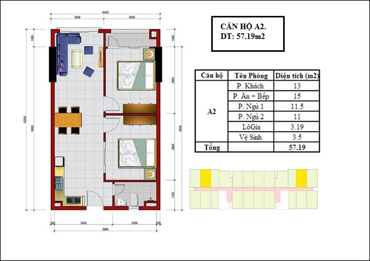 Thiết kế căn hộ A2
