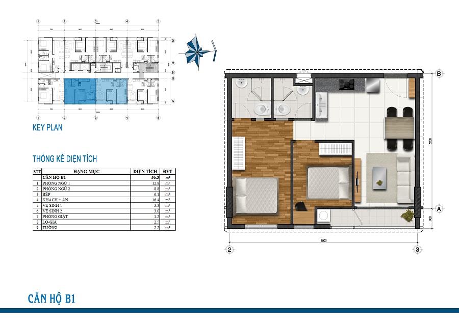 Thiết kế căn hộ B1