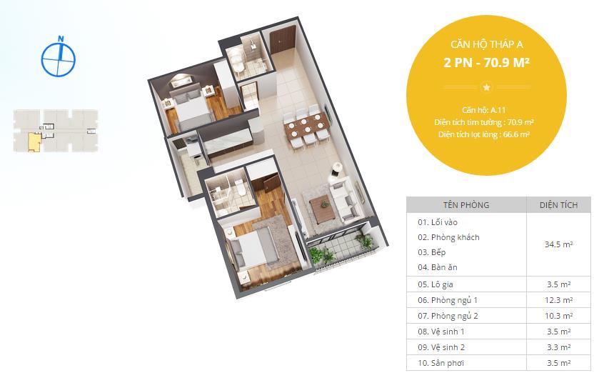 Thiết kế căn hộ A11