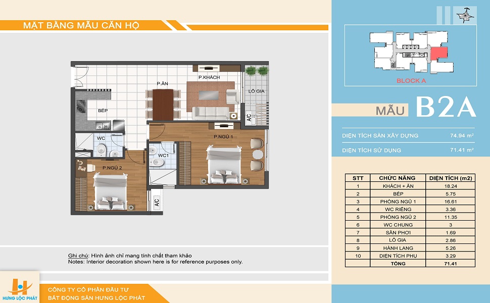 Thiết kế căn hộ B2A