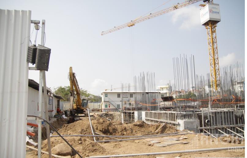 Đang đổ sàn tầng trệt An Gia Skyline quận 7
