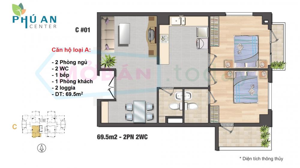 Thiết kế căn hộ 01-08