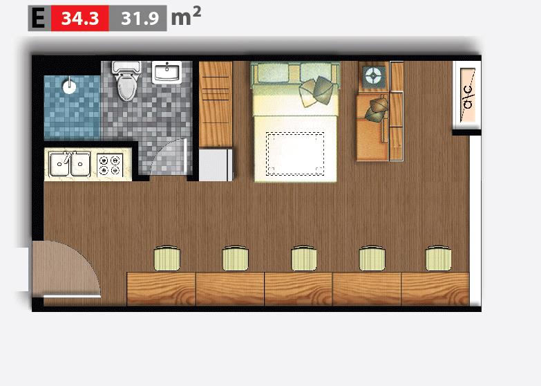 Thiết kế căn hộ loại E