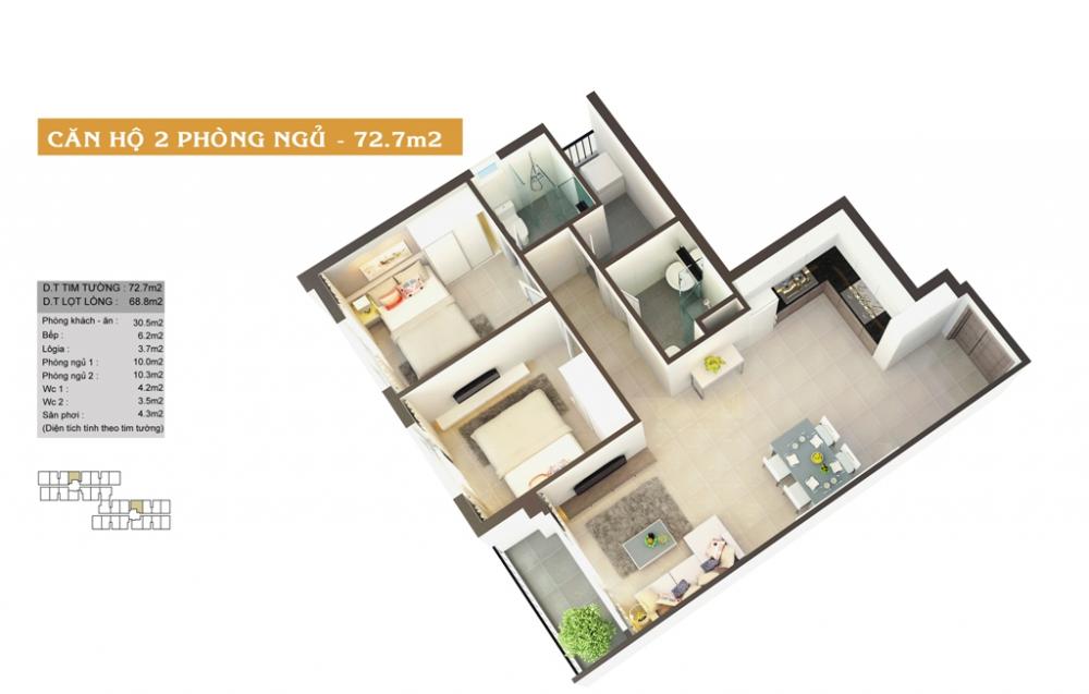 Thiết kế căn hộ A04, B03