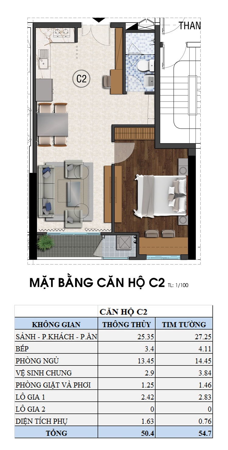 Thiết kế căn hộ C2