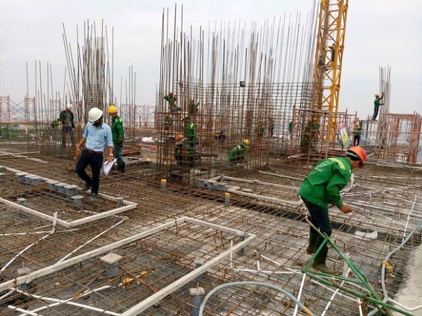 Dự án đang thi công sàn tầng 18