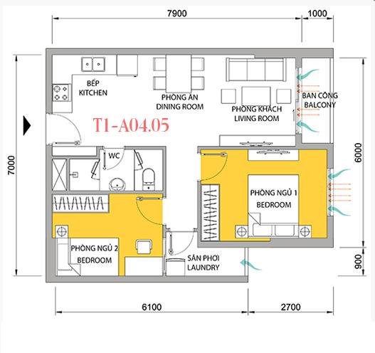 Thiết kế căn hộ 05A