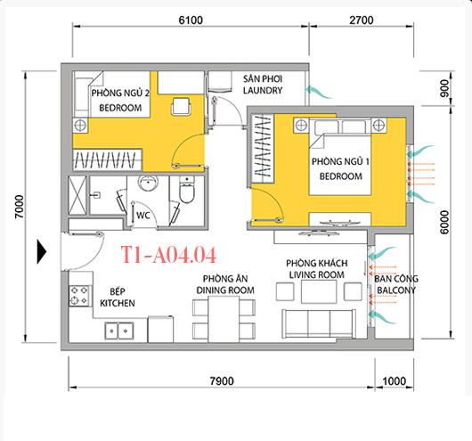 Thiết kế căn hộ 04A