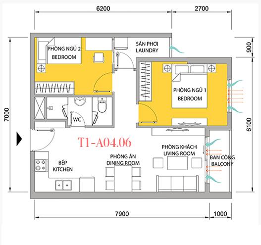 Thiết kế căn hộ 06A