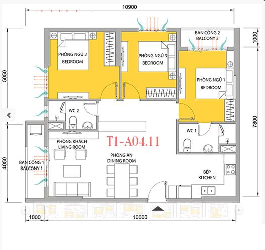 Thiết kế căn hộ 11A