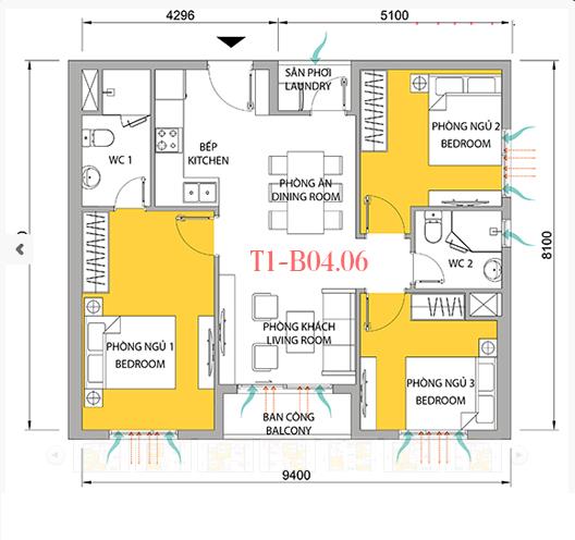 Thiết kế căn hộ 06B