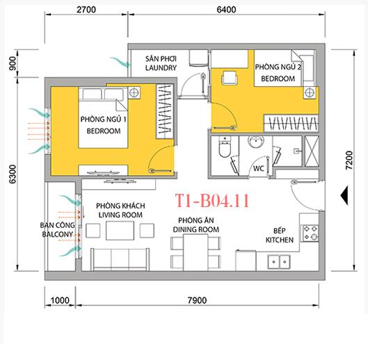 Thiết kế căn hộ 11B