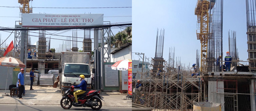 Dự án đang thi công đến tầng 4